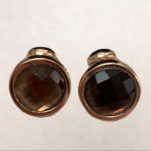 NWOT Smoky Quartz Faceted Cufflinks